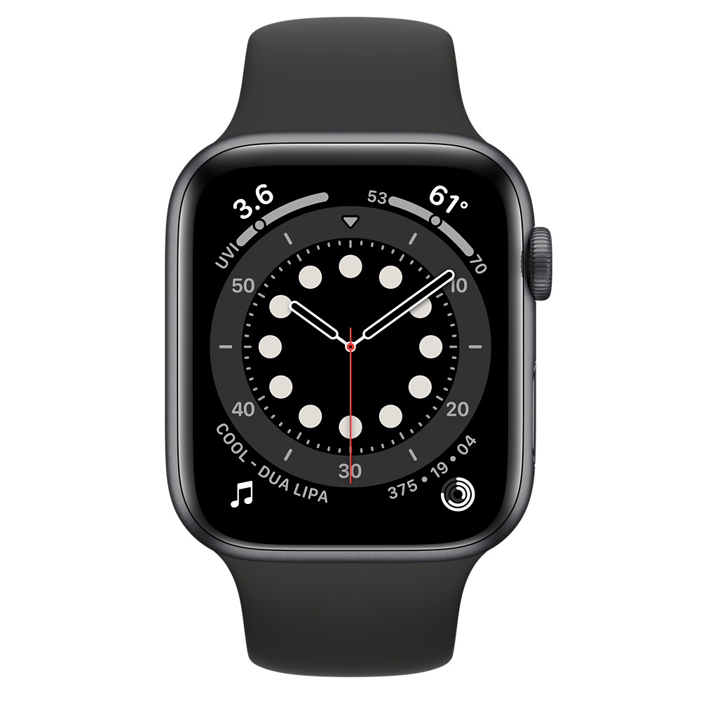 Refurbished Apple Watch Series 6 GPS, 44mm Space Gray Aluminum ...