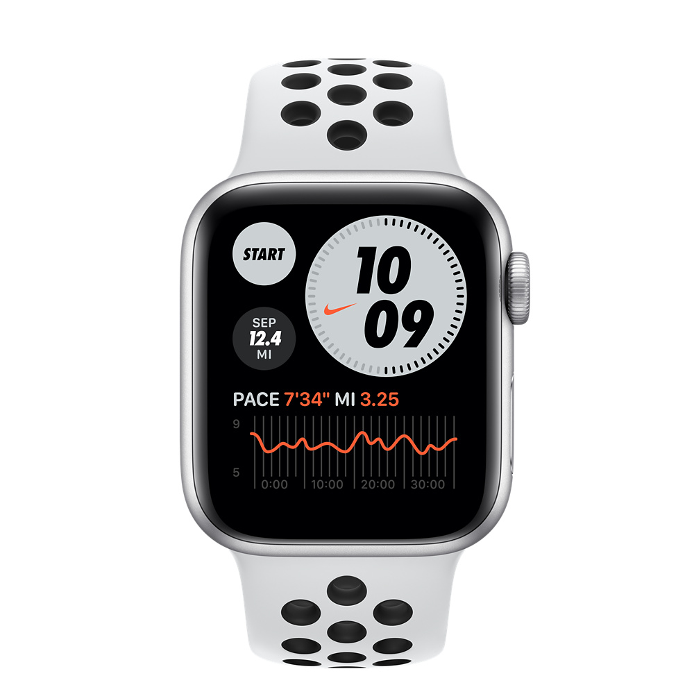 Apple Watch Nike Series 6（GPSモデル）- 40mmシルバーアルミニウム ...