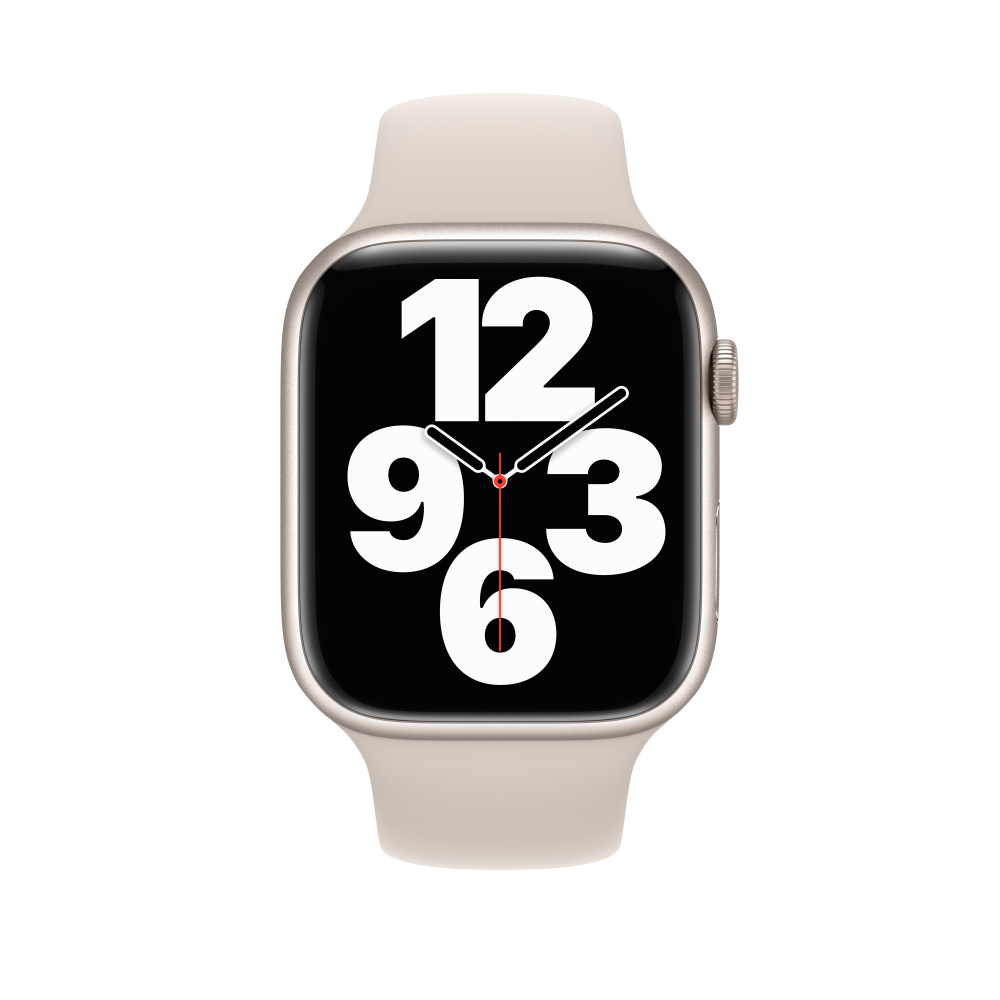 Apple Watch Series 7（GPS + Cellularモデル）- 45mmスターライトアルミニウムケースとスターライトスポーツバンド  [整備済製品]