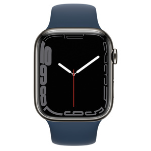 Apple Watch Series 7（GPS + Cellularモデル）- 45mmグラファイトステンレススチールケースとアビスブルースポーツ バンド [整備済製品] - Apple（日本）