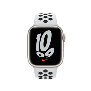 ゆったり柔らか 〔〕Apple(アップル) Apple Watch Series Nike GPS 41mm スターライトアルミニウムケース  ピュアプラチナム／ブラックNikeスポーツバンド〔352-ud〕