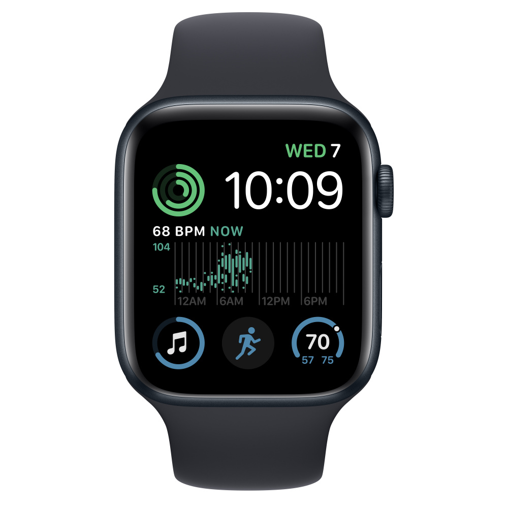 Buy Refurbished Apple Watch SE (2nd Generation) GPS, 44mm Midnight Aluminum  Case with S/M Midnight Sport Band