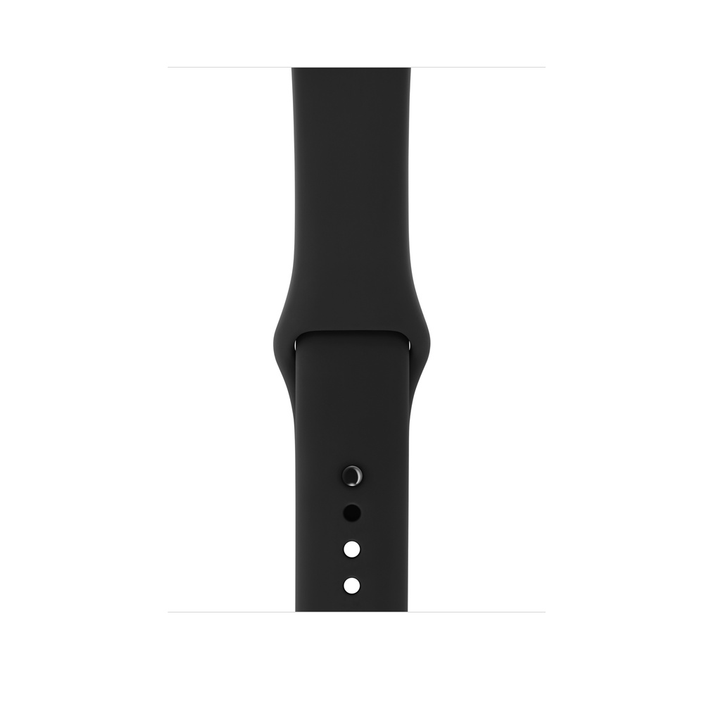 Refurbished Apple Watch Series 3 GPS + Cellular, 42mm Space Black Stainless  Steel Case with Black Sport Band