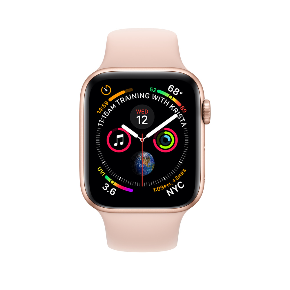 Refurbished Apple Watch Series 4 GPS, 44mm Gold Aluminum Case with 