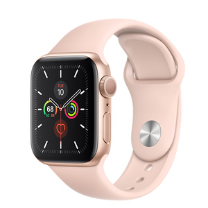Apple Watch Series 5 GPS, 40-mm Gold Aluminium Case with Pink Sand Sport  Band — S/M and M/L - Apple (AU)
