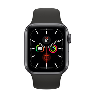 Refurbished Apple Watch Series 5 GPS, 40mm Space Grey Aluminium Case with  Black Sport Band - Apple (UK)