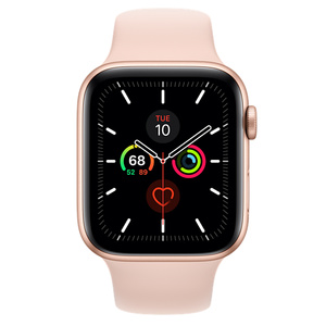 Refurbished Apple Watch Series 5 GPS, 44mm Gold Aluminum Case with Pink  Sand Sport Band - Apple