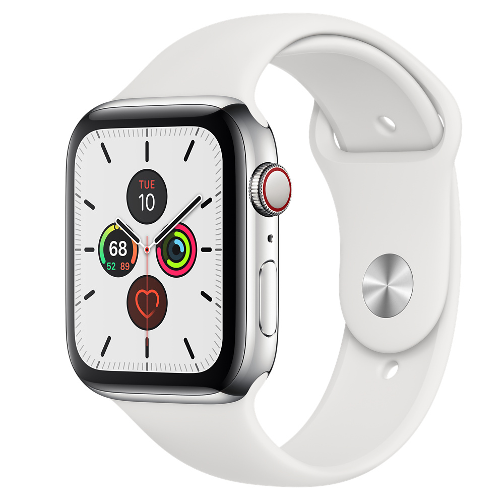 Refurbished Apple Watch Series 5 GPS + Cellular, 44mm, Stainless 