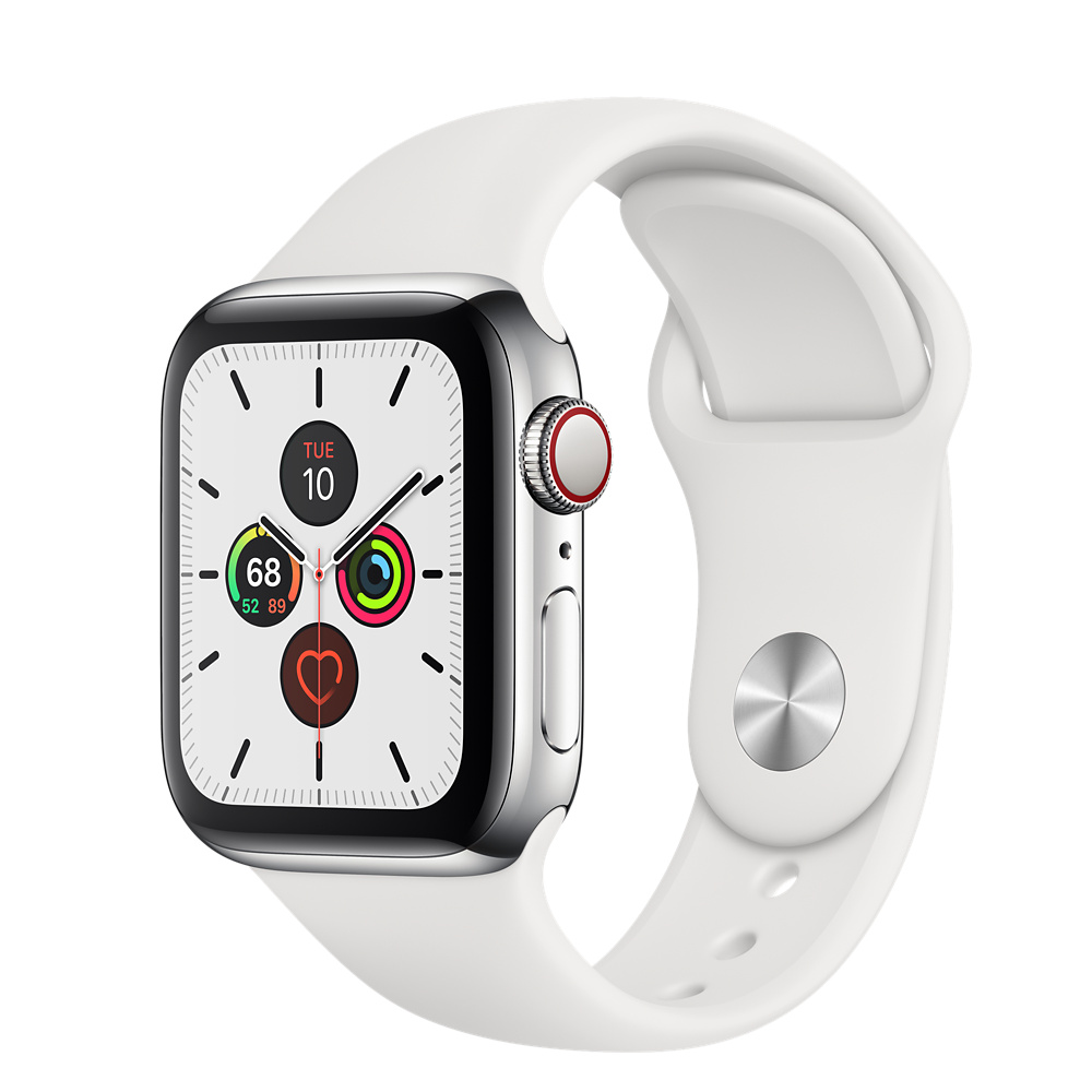 Refurbished Apple Watch Series 5 GPS + Cellular, 40mm, Stainless ...