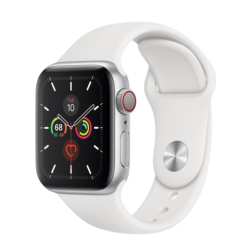 Apple Watch Series 5（GPS + Cellularモデル）- 40mmシルバー 