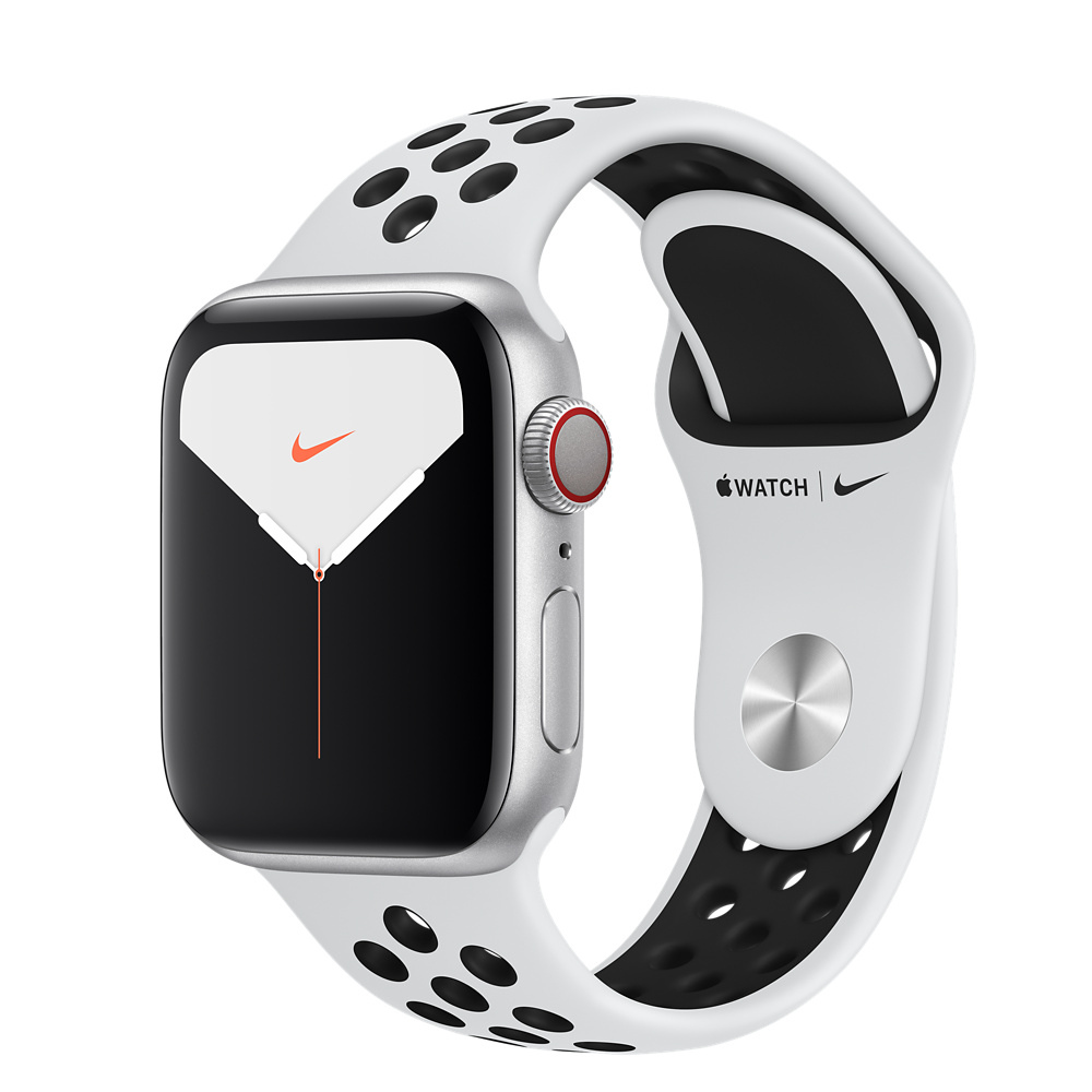 Refurbished Apple Watch Nike Series 5 GPS + Cellular, 40mm Silver 