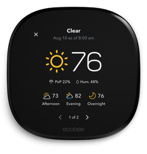 Ecobee EBSTATE6LP01 Smart Thermostat Enhanced WiFi, 46 OFF