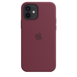 Iphone 12 12 Pro Silicone Case With Magsafe Plum Apple