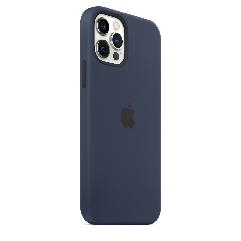 Apple Coque en silicone avec MagSafe pour iPhone 12 | 12 Pro - Marine  intense
