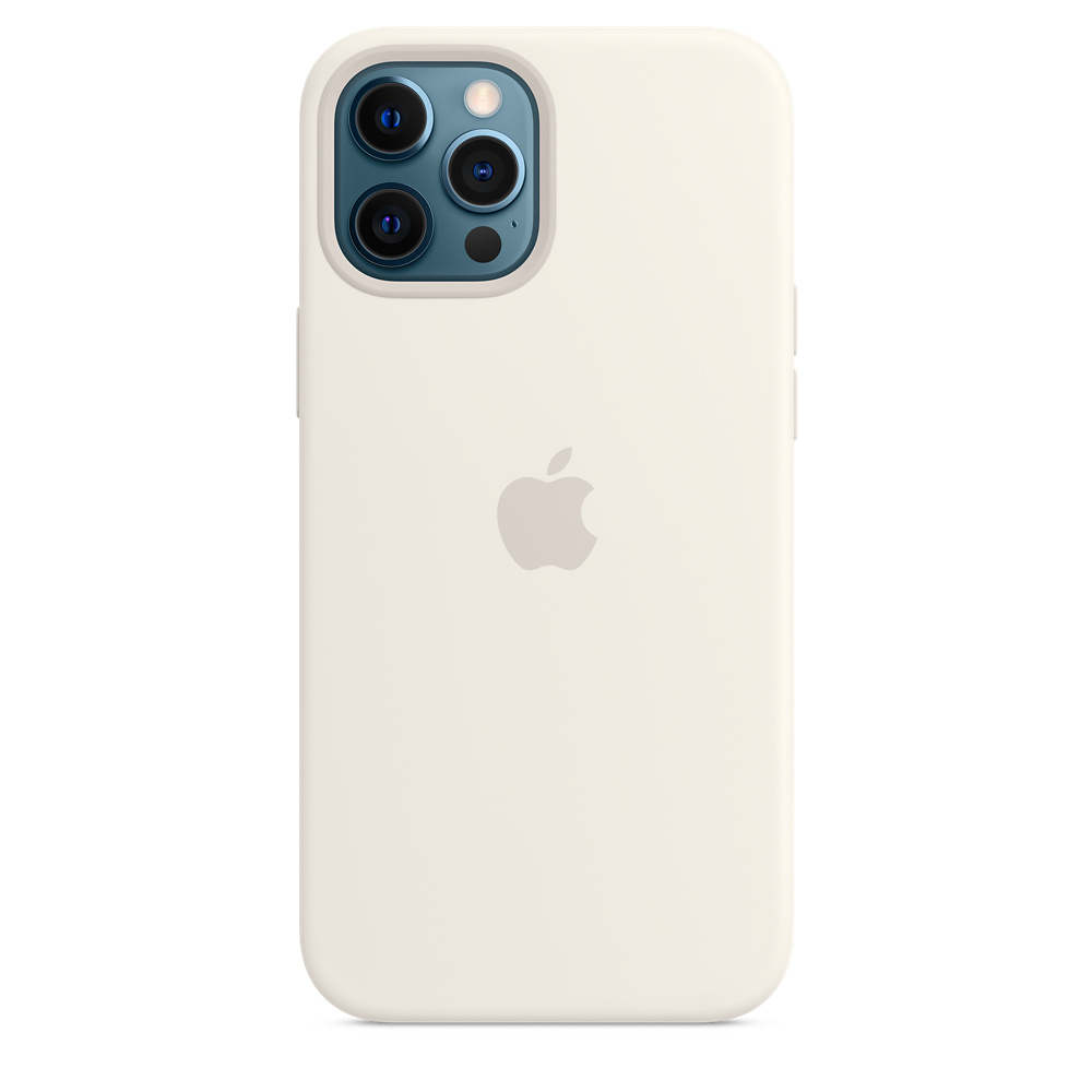 pick up send refresh iPhone 12 Pro Max Silicone Case with MagSafe - White - Apple