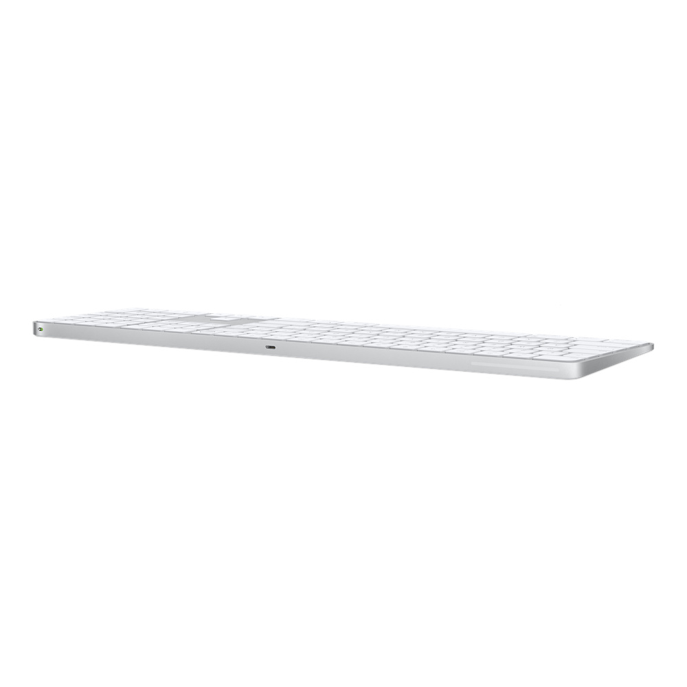 White ID Magic silicon - Apple with Keypad models - with Numeric Keyboard Mac Keys - for English and Apple Touch US