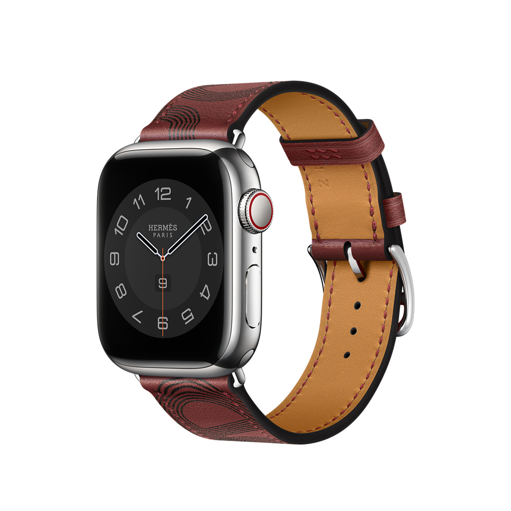 Apple Watch Hermès - 41mmケース用（ルージュH/黒）サーキットH 