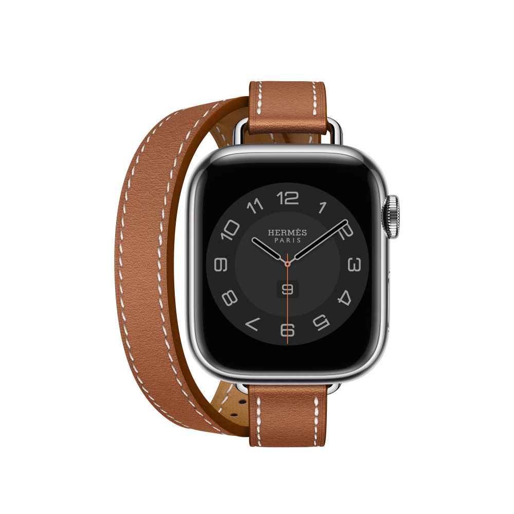Apple Watch Hermès - 41mm Gold Swift Leather Attelage Double Tour ...