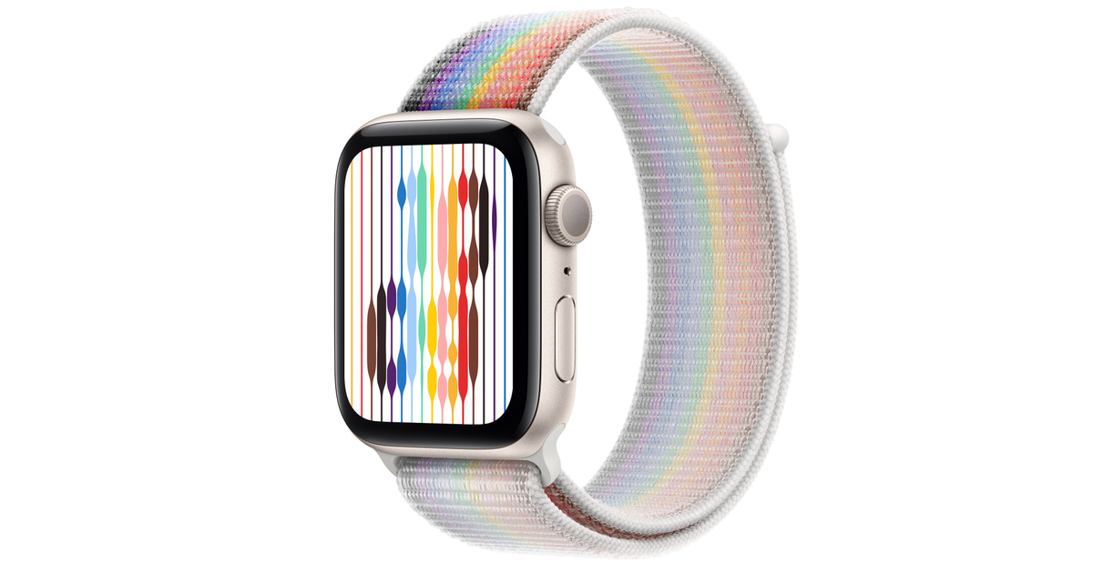 Apple watch 9 45mm starlight. Ремешок Apple Sport loop для Apple watch.