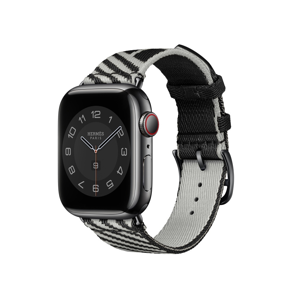 Apple Watch Hermès - 41mmケース用ジャンピング（黒/グリ 