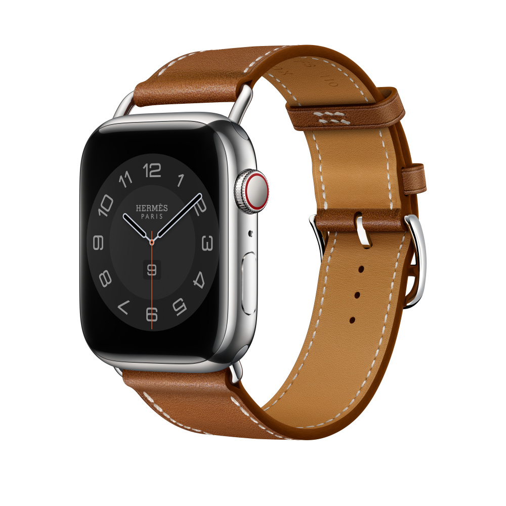 Apple Watch Hermès - 45mmケース用ヴォー・バレニア（フォーヴ）アトラージュ・シンプルトゥールレザーストラップ