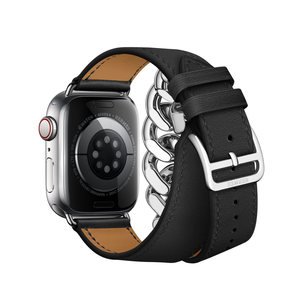 8 アップルウォッチ エルメス黒 ,44mm, Apple Watch革バンド-