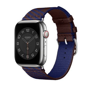 Apple Watch Hermès - 45mm Rouge Sellier/Bleu Saphir Jumping Single