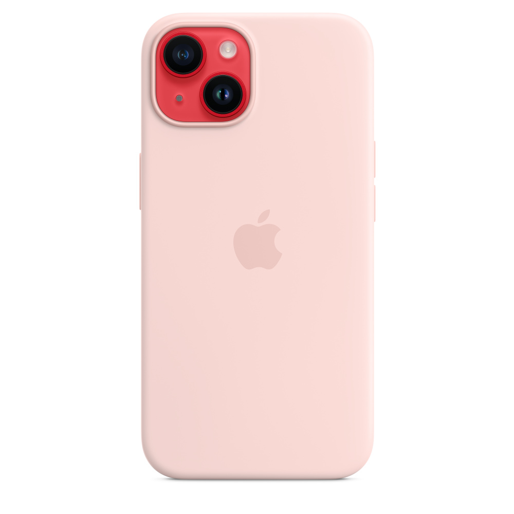 iPhone 14 Silicone Case with MagSafe - Chalk Pink - Apple