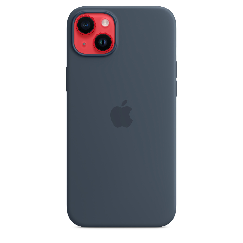 MagSafe対応iPhone 14 Plusシリコーンケース - ストームブルー - Apple 