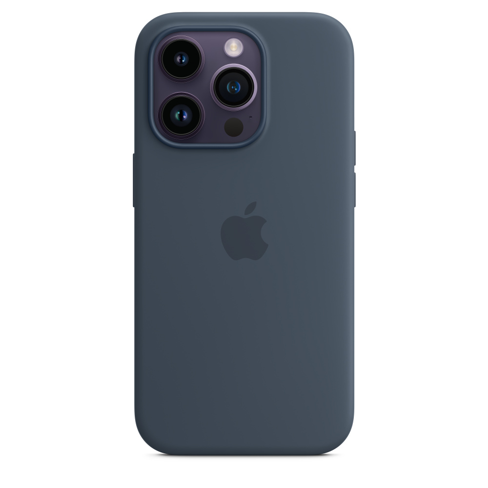Funda de silicona con MagSafe para el iPhone 14 Pro - Azul tempestad -  Apple (ES)