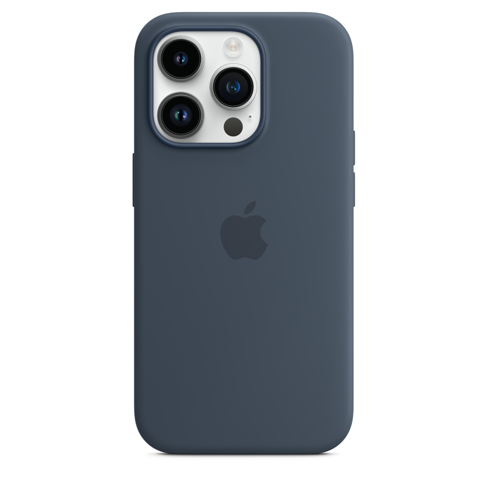 MagSafe対応iPhone 14 Proシリコーンケース - ストームブルー - Apple 