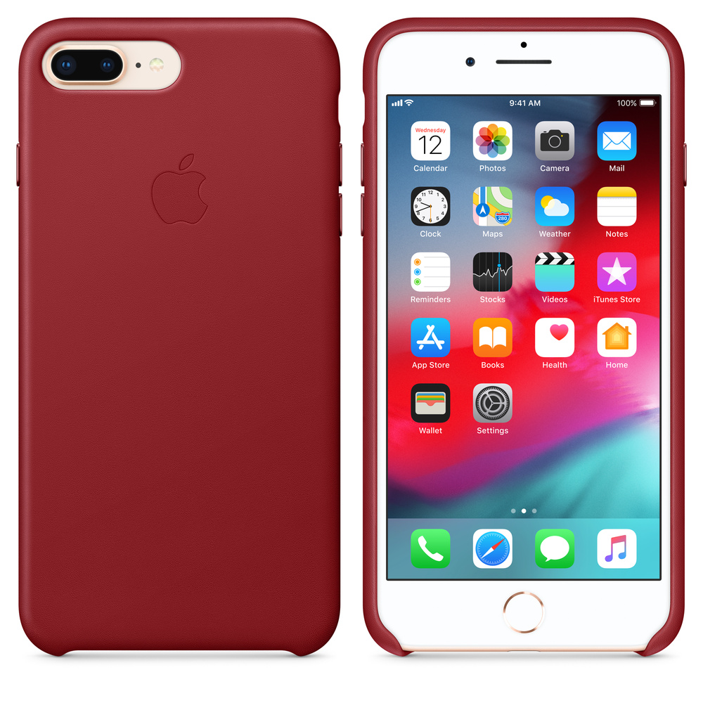 Leren hoesje voor 8 Plus/7 Plus - (PRODUCT)RED - Apple