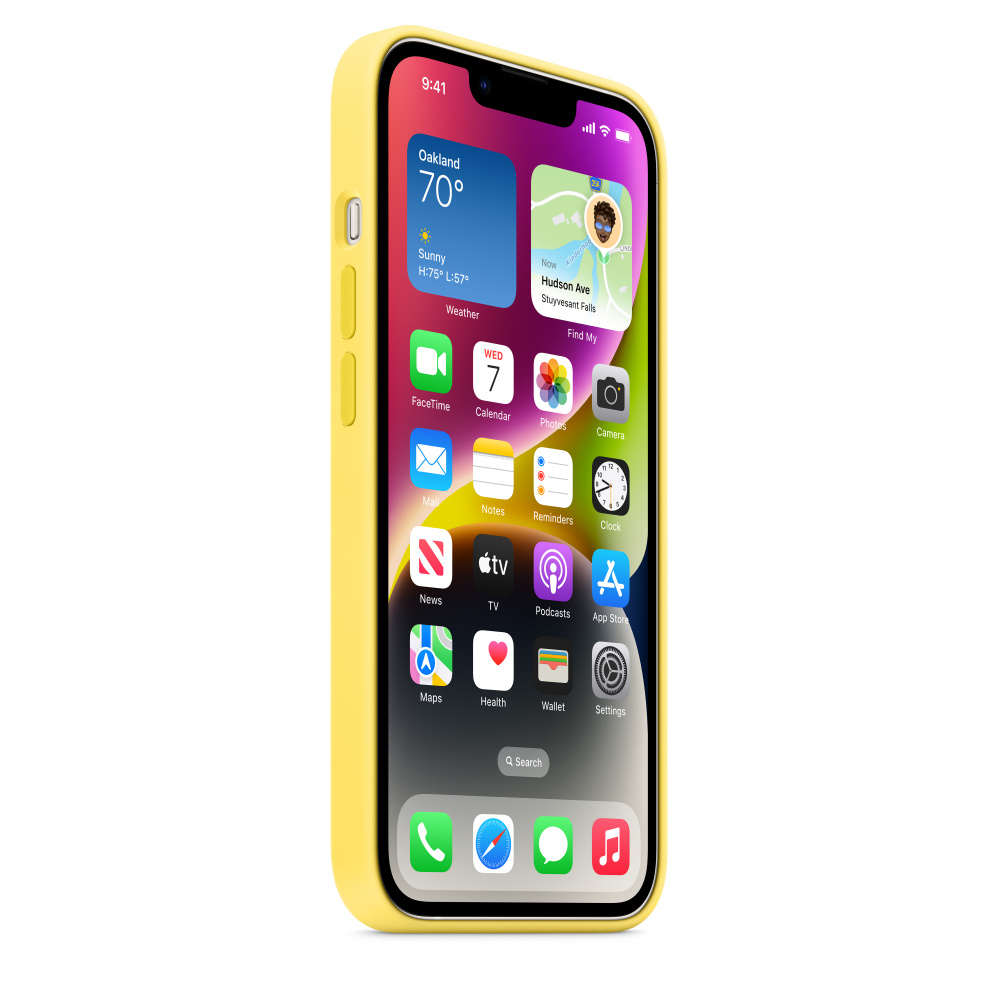 iPhone 14 Silicone Case with MagSafe - Canary Yellow - Apple