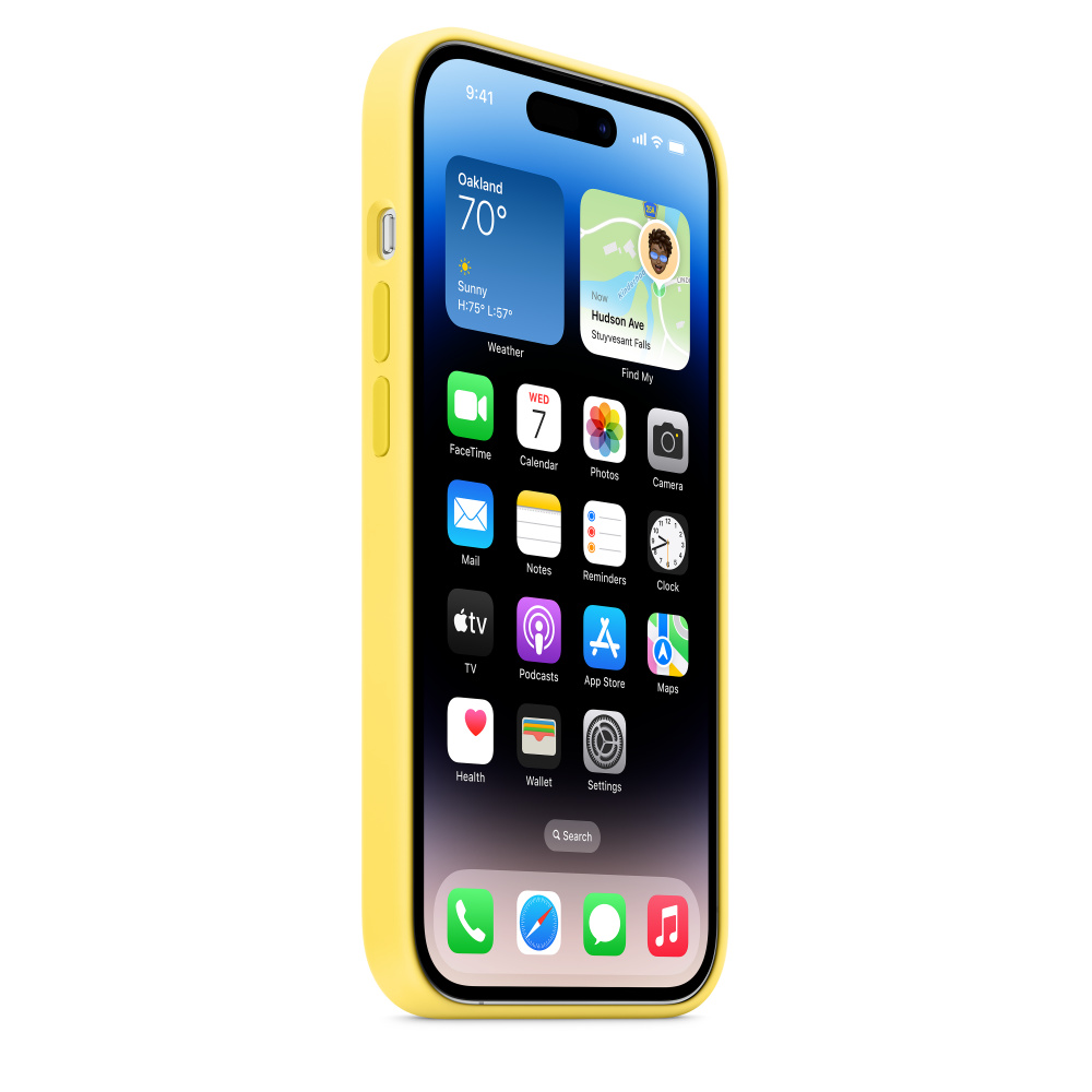 Funda de silicón con MagSafe para el iPhone 14 Pro - Amarillo canario -  Apple (MX)