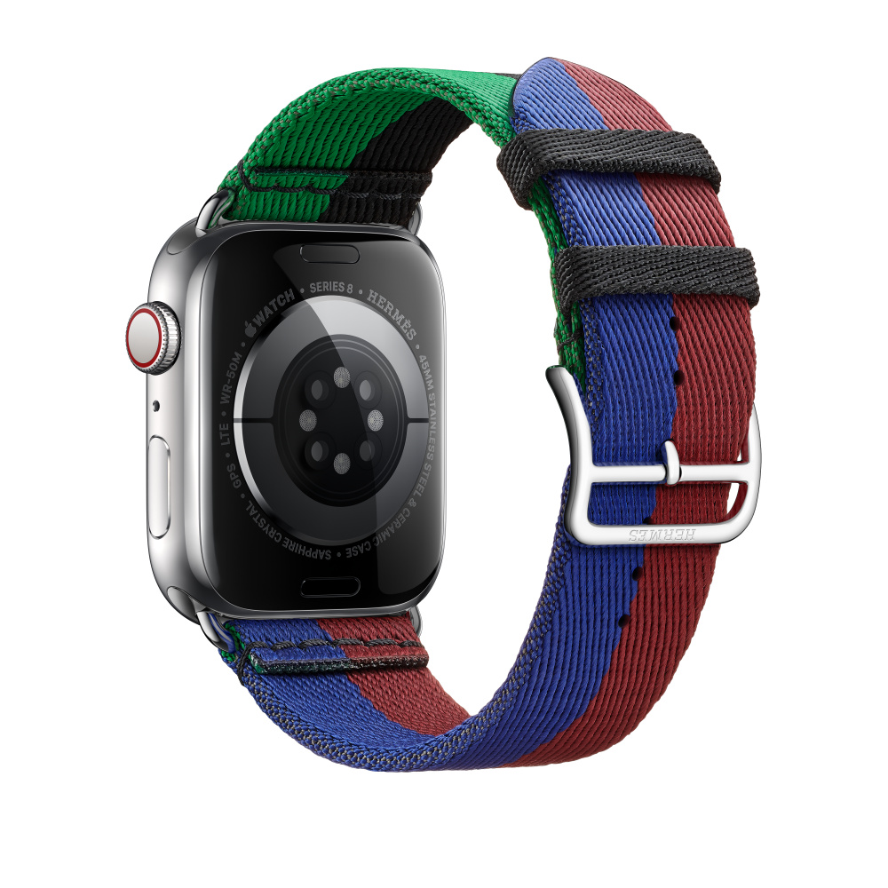 Apple Watch Hermès - 45mmケース用カザック（ルージュH/ブルー