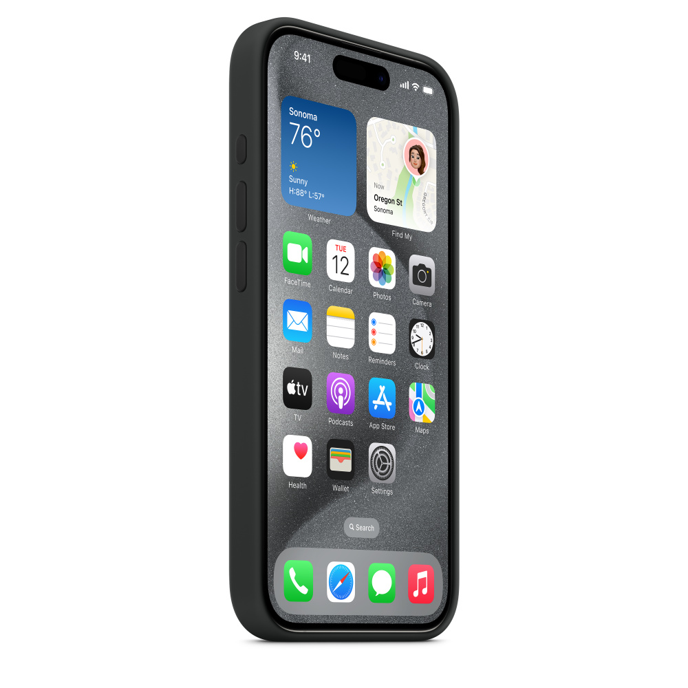 MagSafe対応iPhone 15 Proシリコーンケース - ブラック - Apple（日本）