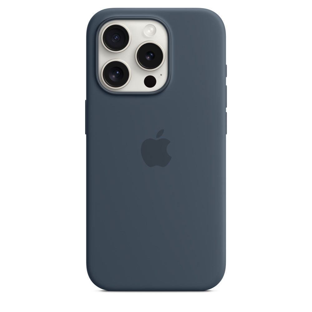 iPhone 15 Pro Silicone Case with MagSafe - Storm Blue