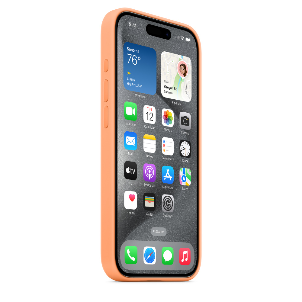 MagSafe対応iPhone 15 Proシリコーンケース - オレンジソルベ - Apple 