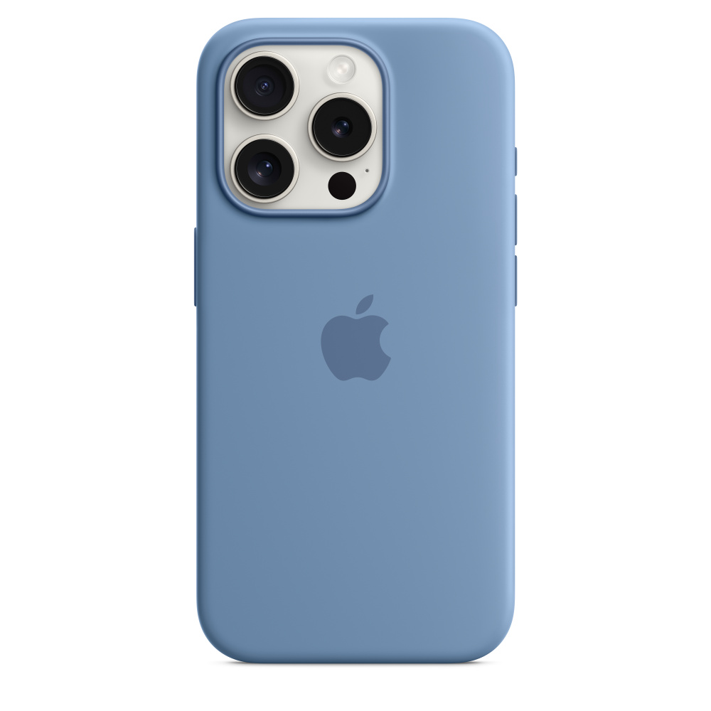 MagSafe対応iPhone 15 Proシリコーンケース - ウインターブルー 