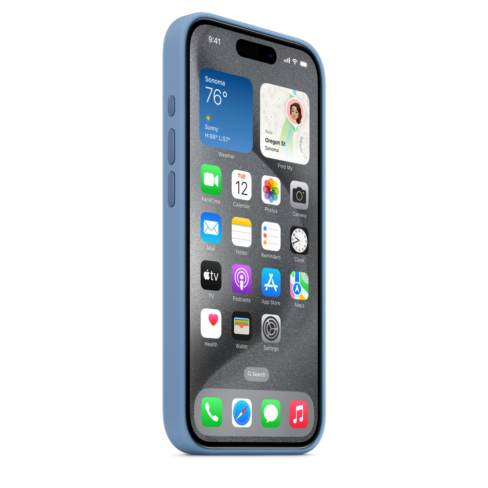Carcasa de silicona con MagSafe para el iPhone 15 Pro - Azul invierno -  Apple (CL)