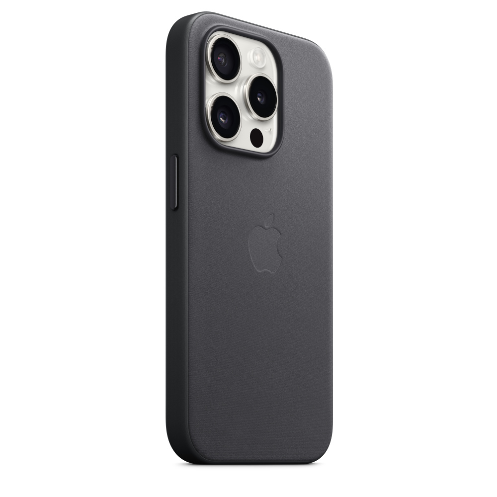 iPhone 15 Plus Feingewebe Case mit MagSafe – Schwarz - Apple (DE)