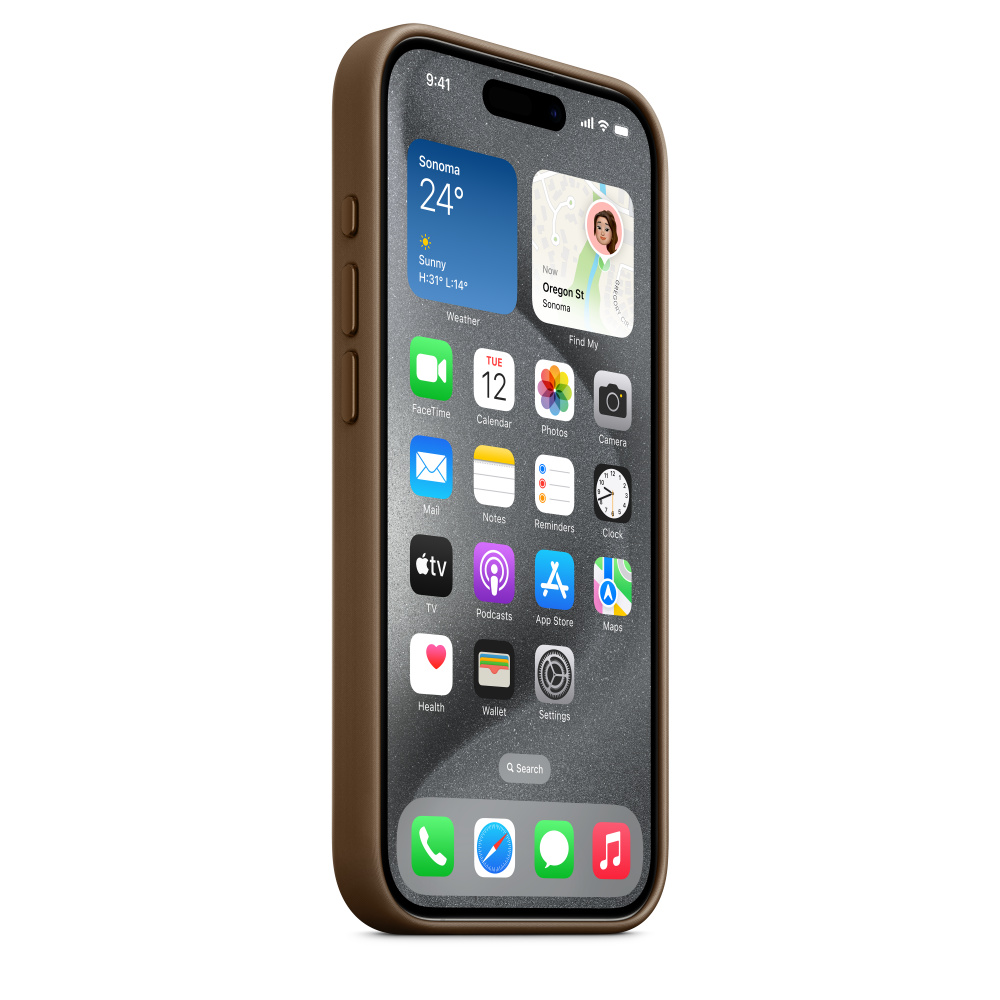 Capa de tecido FineWoven com MagSafe para iPhone 15 Plus – Preto - Apple  (BR)