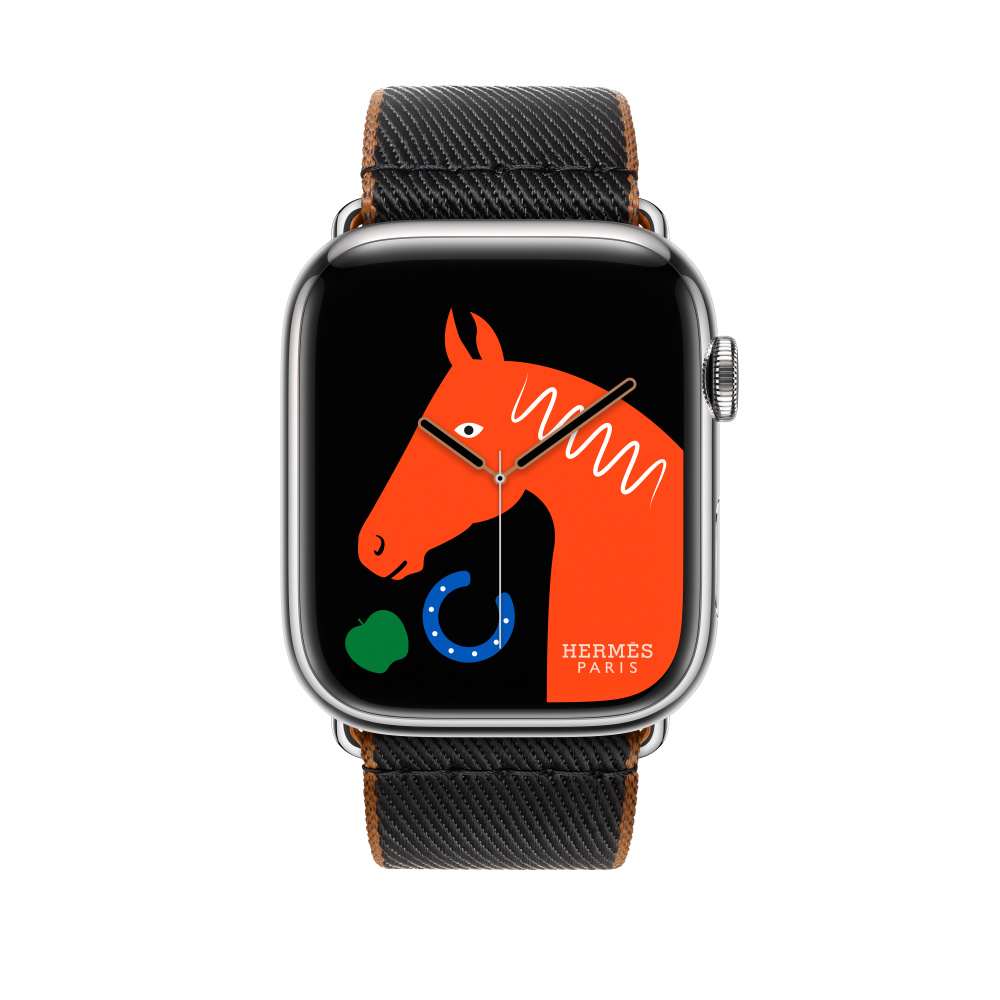 Apple Watch Hermès - 45mmケース用ツイルジャンプ（黒/ゴールド ...
