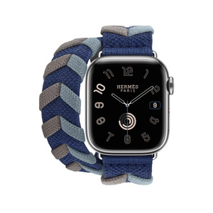 Apple Watch Hermès - 41mmケース用ブリドン（ネイビー）ドゥブルトゥールストラップ - Apple（日本）
