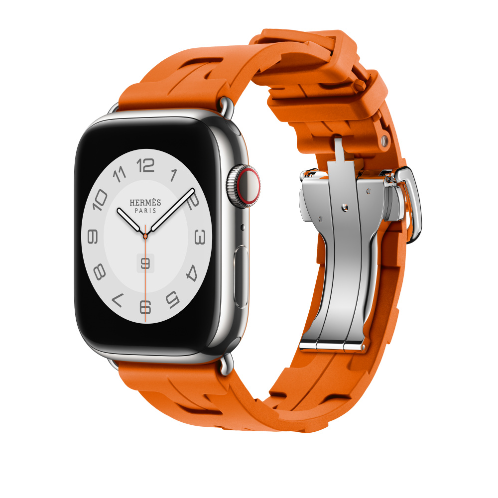 Apple Watch Hermès - 45mm Orange Kilim Single Tour - Apple (UK)