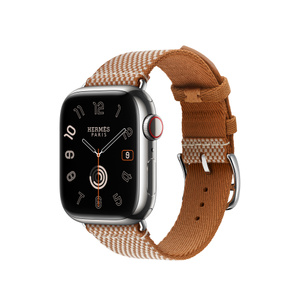 Apple Watch Hermès - 41mmケース用トワルH（ゴールド/エクリュ）シンプルトゥールストラップ - Apple（日本）