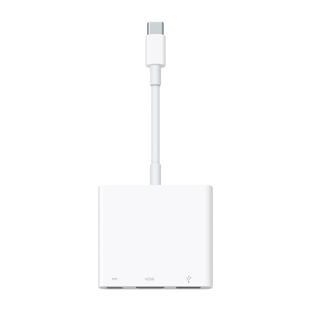 Apple MJ1K2AM/A Lightning to HDMI, USB-A, and USB-C Multiport Adapter –  Conference Table Boxes