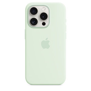 MagSafe対応iPhone 15 Proシリコーンケース - ソフトミント - Apple 