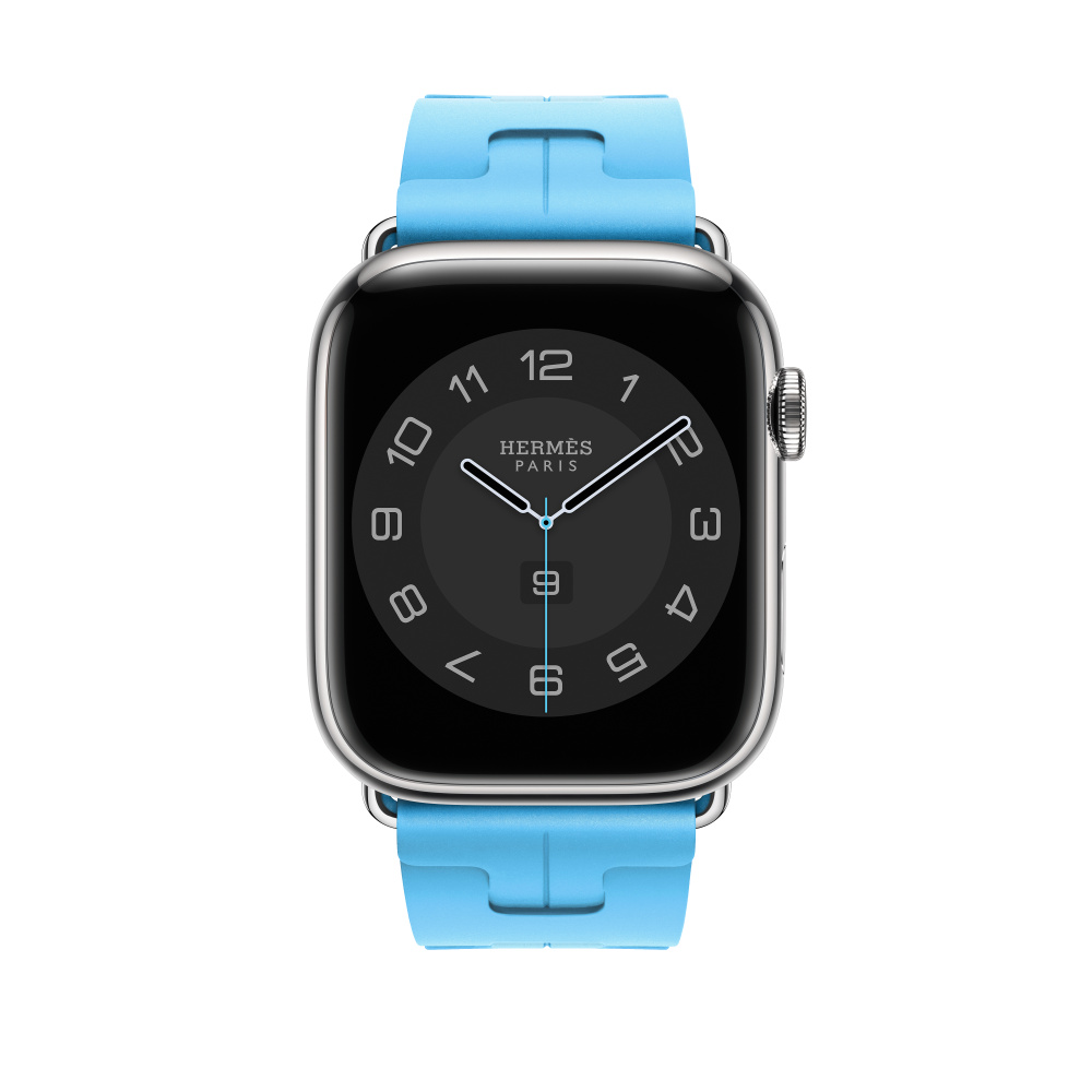 Apple Watch Hermès - 45mm Bleu Céleste Kilim Single Tour - Apple