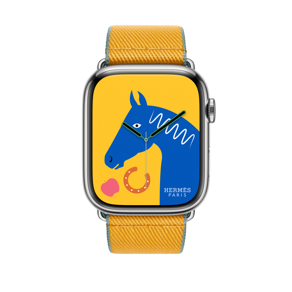 Apple Watch Hermès - 45mmケース用ツイルジャンプ（ジョーヌドール 